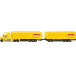 Långtradare DHL - Dragbil med 2 trailers - Siku - 1:87