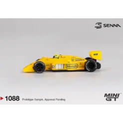 Lotus 99T #12 Ayrton Senna 1987 Monaco Grand Prix Winner - Gul - 1088 - Mini GT - 1:64