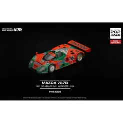 Mazda 787B 1991 Le Mans Winner - Orange / Grön - 301 - Pop Race - 1:64