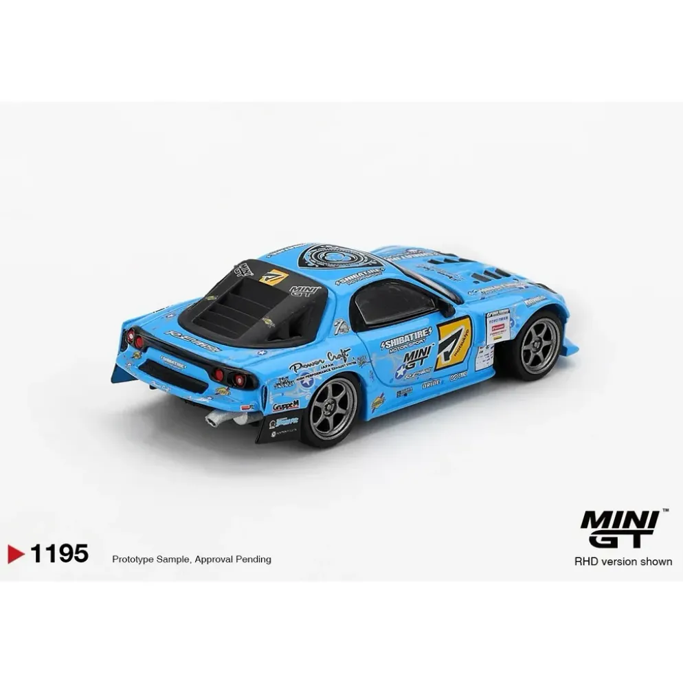 Mazda RX-7 RE-Amemiya 2025 D1GP - Blå - 1195 - Mini GT - 1:64