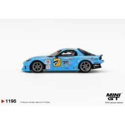 Mazda RX-7 RE-Amemiya 2025 D1GP - Blå - 1195 - Mini GT - 1:64