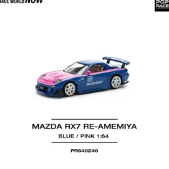 Mazda RX-7 RE Amemiya Widebody - Blå - 240 - Pop Race - 1:64