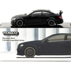 MB C 63 AMG Coupé Black Series - Svart - Tarmac - 1:64