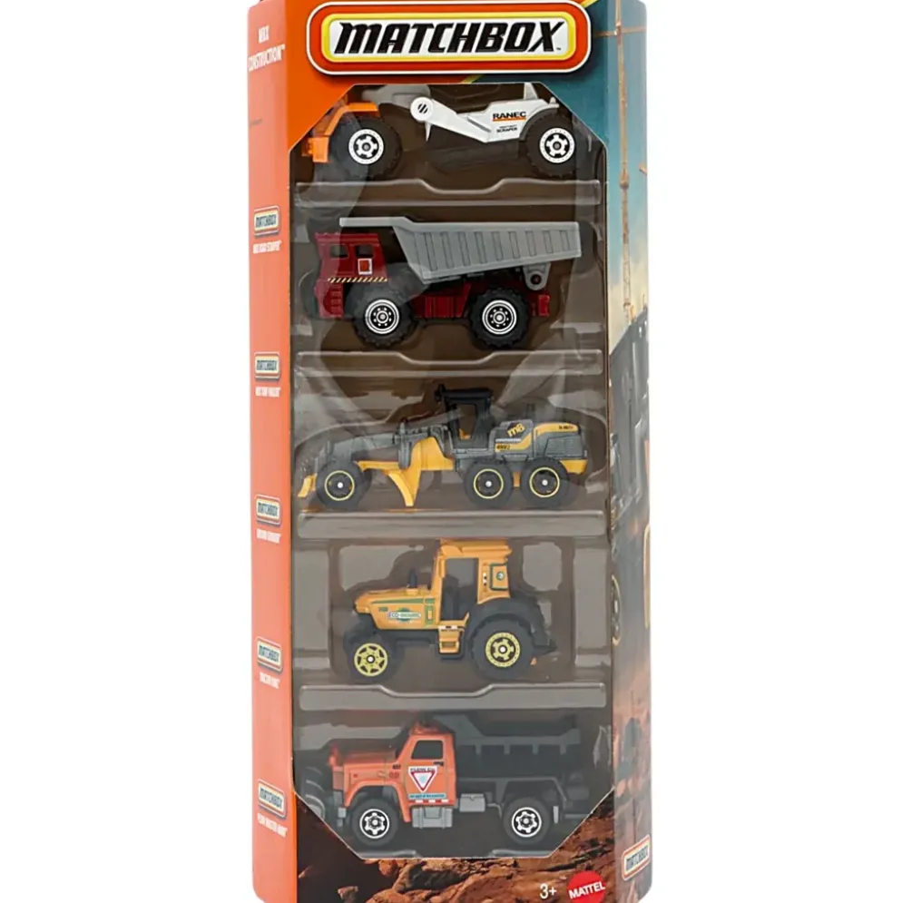 MBX Construction - 5-pack byggfordon - Matchbox