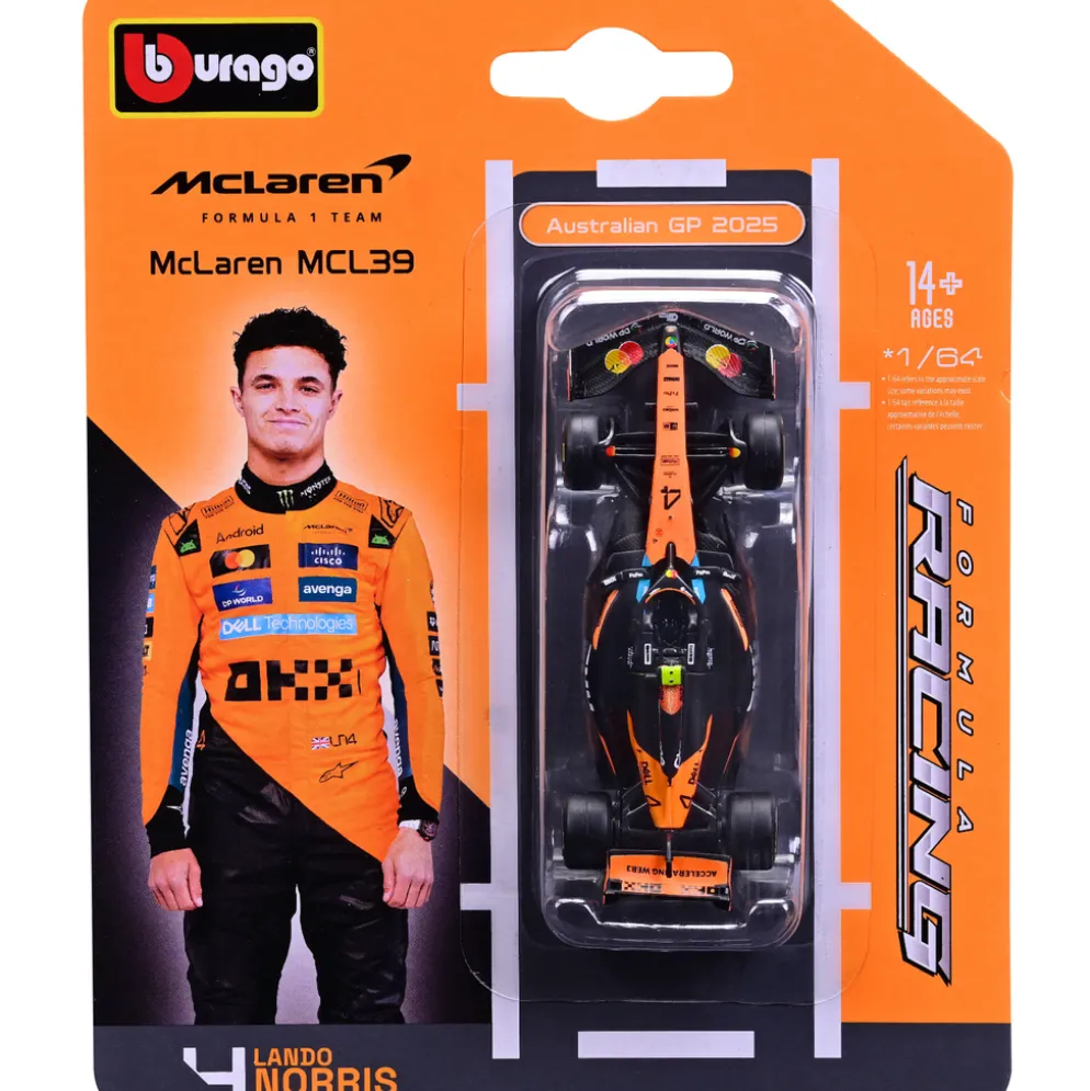 McLaren MCL39 - Lando Norris - Bburago - 1:64 - 9 cm