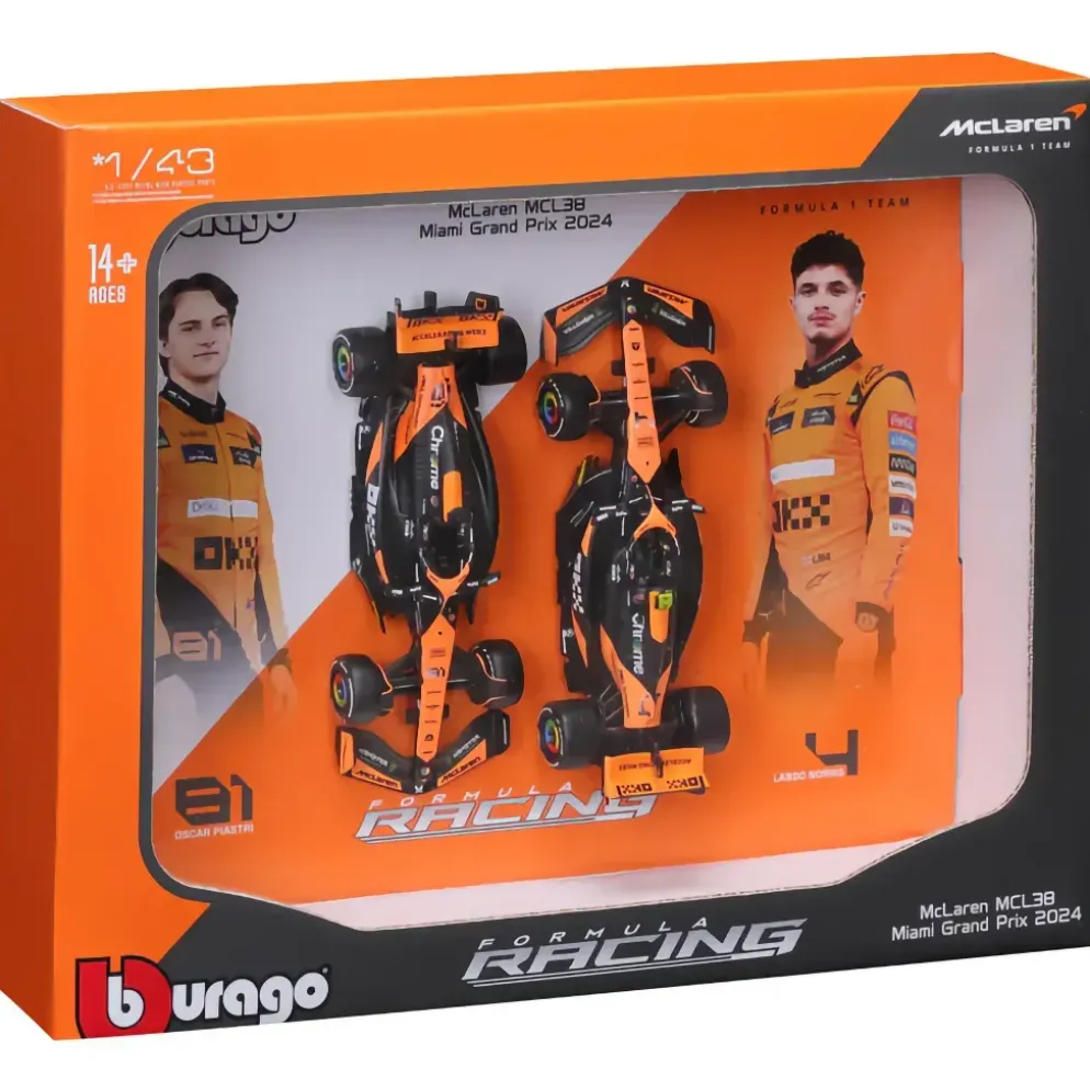 McLaren MCL38 - 2024 - Piastri + Norris - Bburago - 1:43