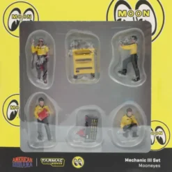 Mechanic III Set Mooneyes Figurer Tarmac + American Diorama
