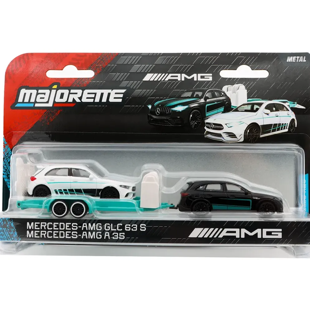 Mercedes-AMG GLC 63 S och Mercedes-AMG A 35 - Mercedes-AMG Deluxe Trailer - Majorette
