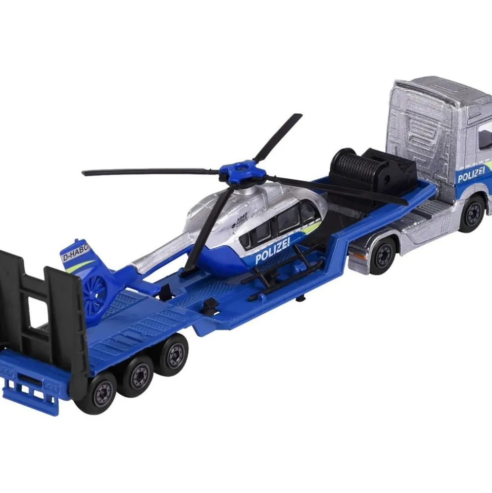 Mercedes-Benz Actros + Helikopter - Transporter - Majorette