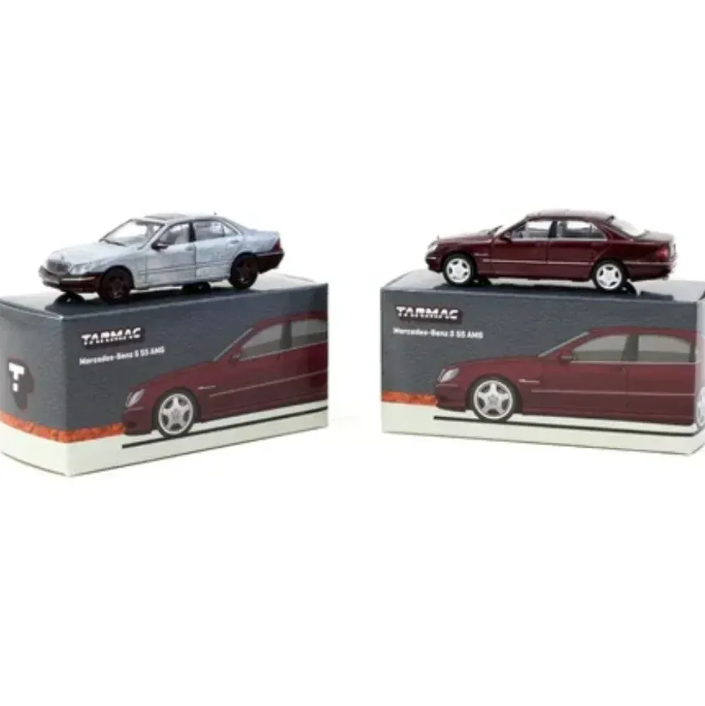 Mercedes-Benz S 55 AMG - Röd - Tarmac Works - 1:64