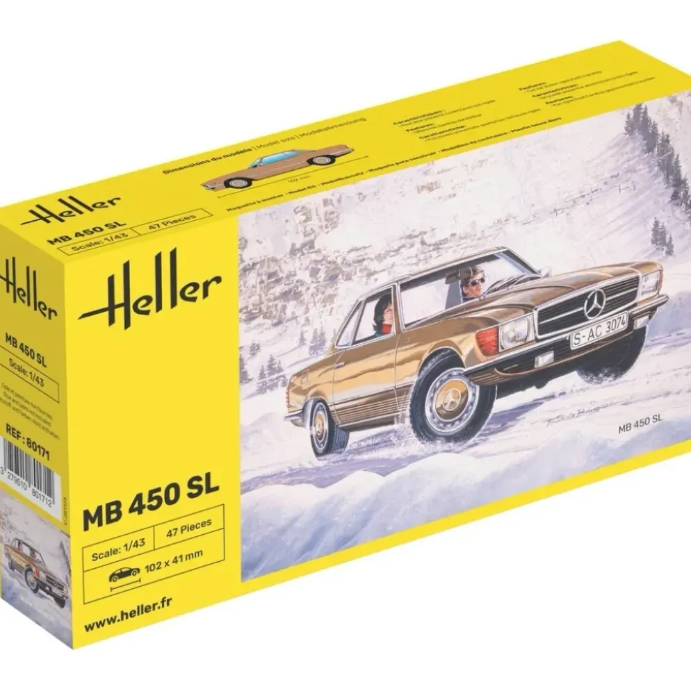 Mercedes-Benz 450 SL- Byggmodell - 80171 - Heller - 1:43