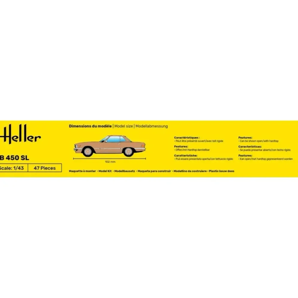 Mercedes-Benz 450 SL- Byggmodell - 80171 - Heller - 1:43