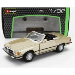 Mercedes-Benz 450 SL (1977) - Guld - Bburago - 1:32