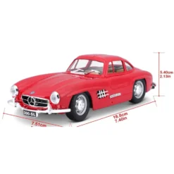 Mercedes-Benz 300 SL (1954) - W198 - Röd - Bburago - 1:24