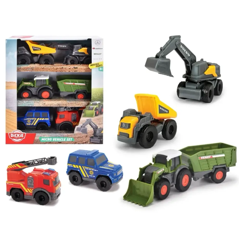 Micro Vehicle Set - Arbetsfordon - Dickie Toys