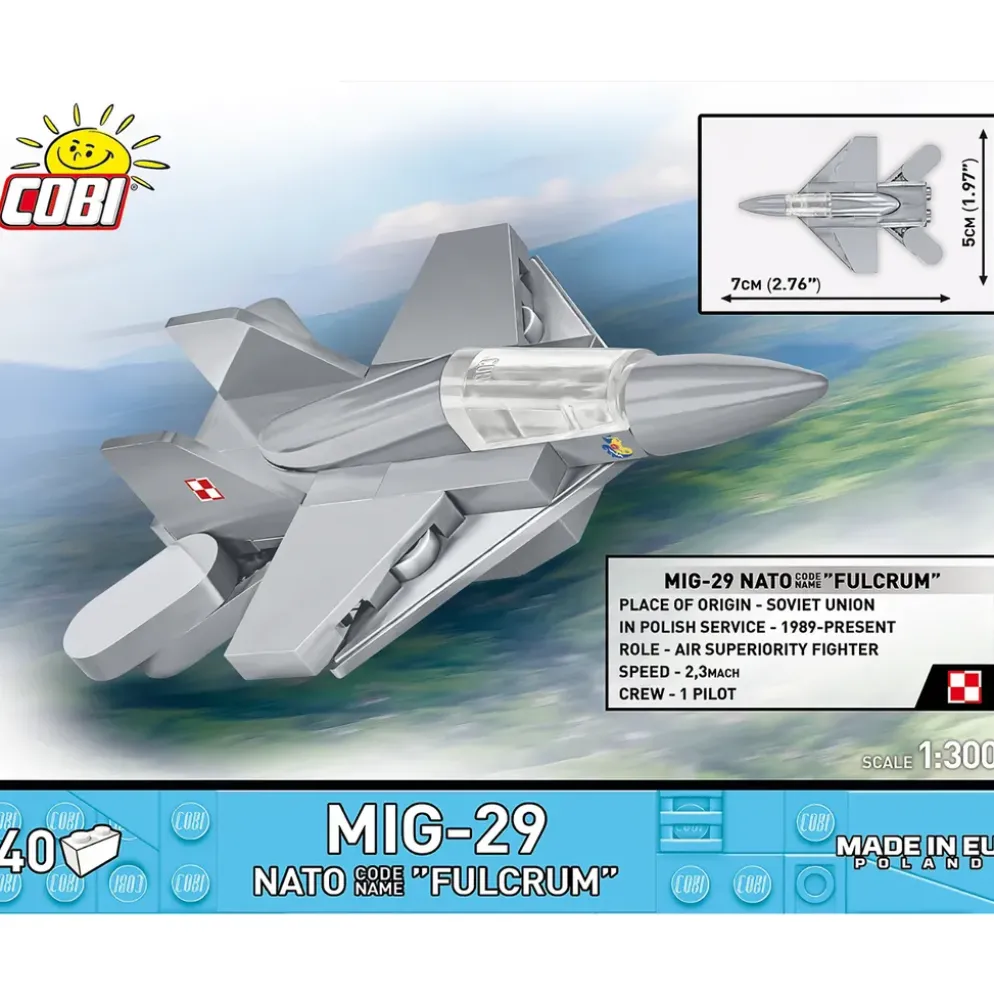 MIG-29 Nato "Fulcrum" - Klossbyggmodell - 5928 - COBI - 1:300