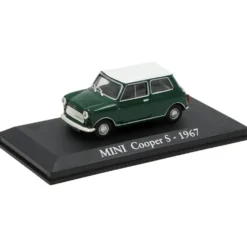 MINI Cooper S - 1967 - Mörkgrön och Vit - Atlas - 1:43