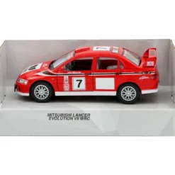 Mitsubishi Lancer Evolution VII WRC - Röd - Kinsmart - 1:36