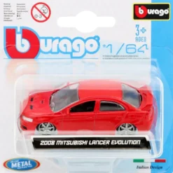 2008 Mitsubishi Lancer Evolution - Röd - Bburago - 8 cm