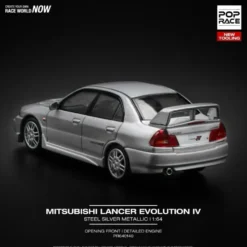 Mitsubishi Lancer Evolution IV - Silver - Pop Race - 1:64