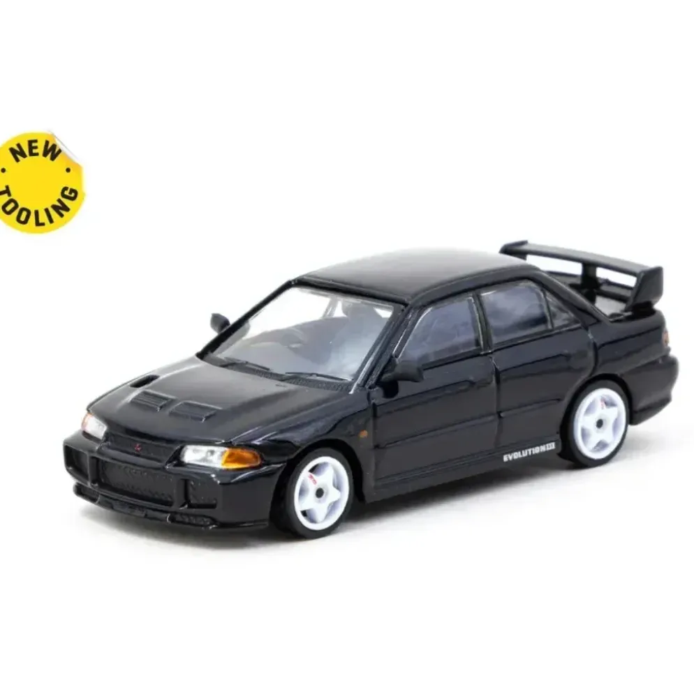 Mitsubishi Lancer GSR Evolution III - Svart - Tarmac - 1:64