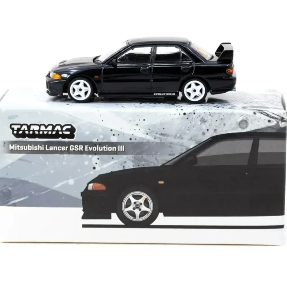 Mitsubishi Lancer GSR Evolution III - Svart - Tarmac - 1:64