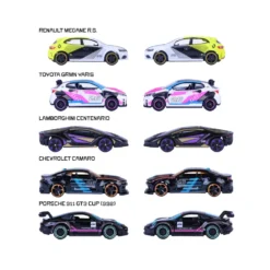 Neon Racers - 5-pack med leksaksbilar - Giftpack - Majorette