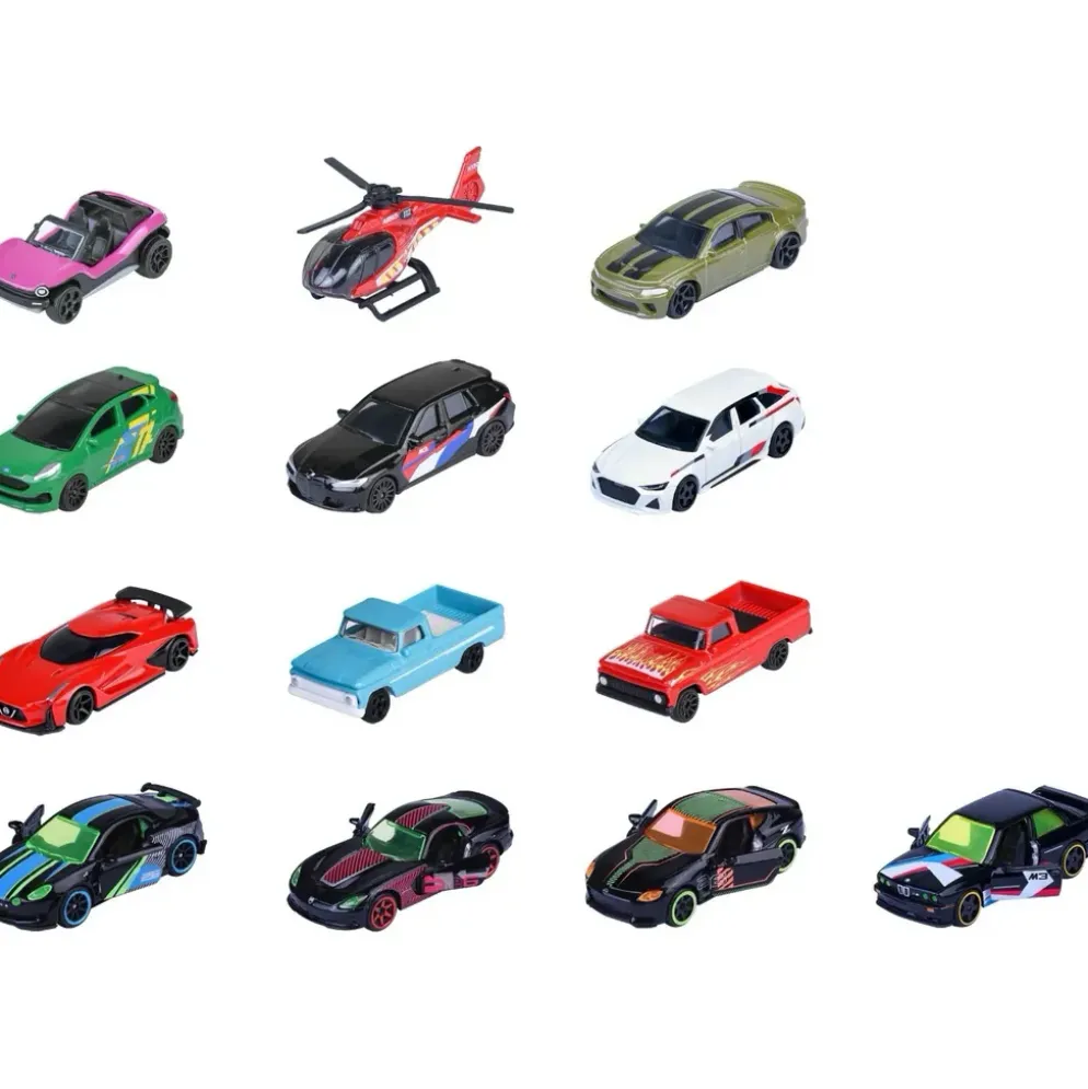 Neon Racers - Storpack med 13 bilar - Majorette