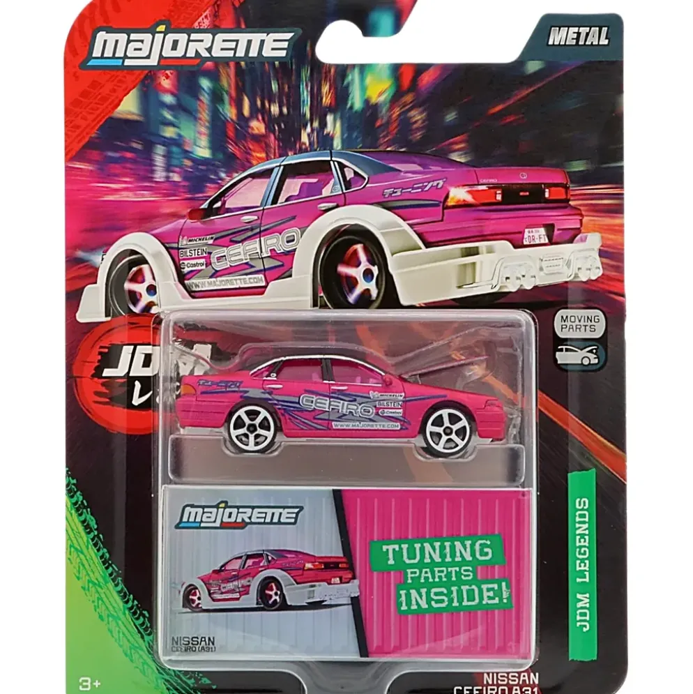 Nissan Cefiro A31 - Rosa - JDM Legends Deluxe - Majorette - 7 cm