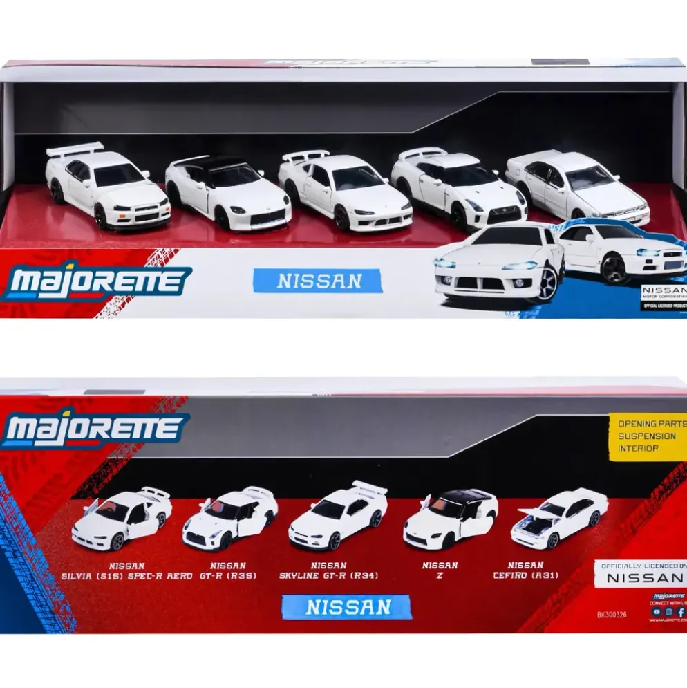 Nissan Giftpack med fem leksaksbilar - Majorette