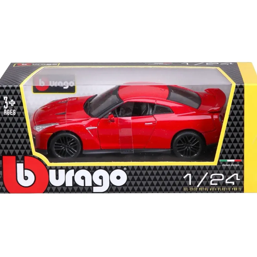 2017 Nissan GT-R - Röd - Bburago - 1:24