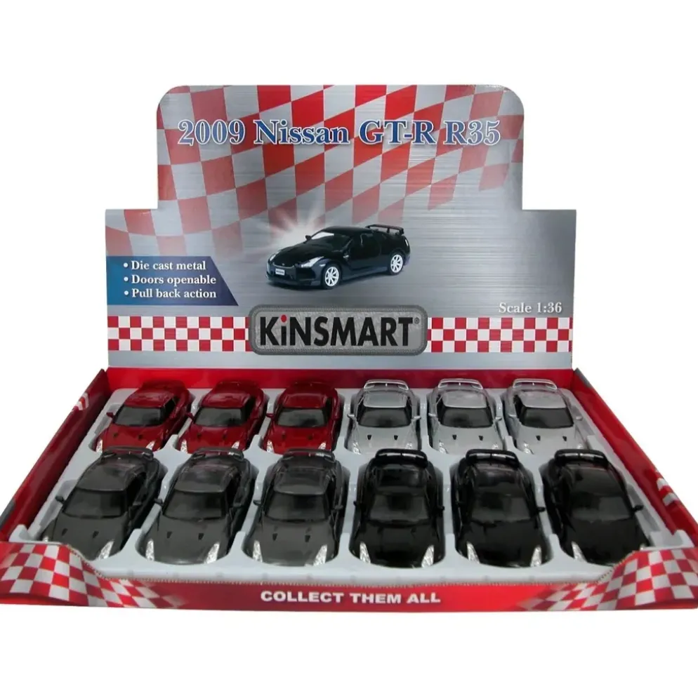 2009 Nissan GT-R R35 - Kinsmart - 1:36 - Röd