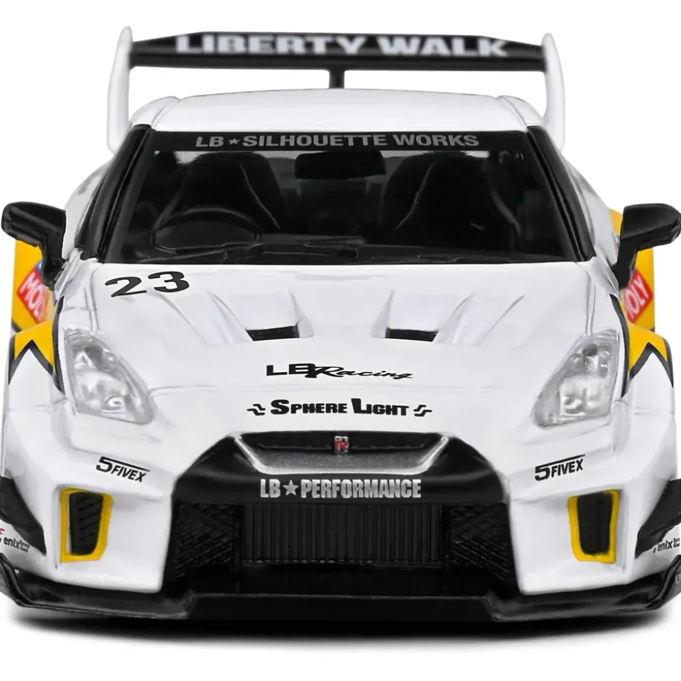 Nissan GT-R (R35) LWBK - 2019 - Vit / Gul - Solido - 1:43
