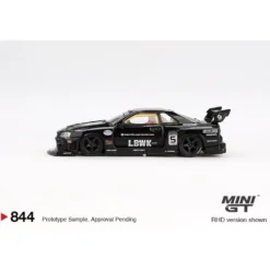 Nissan LB-ER34 Super Silhouette Skyline Black Mini GT - 1:64