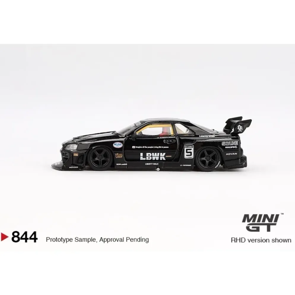 Nissan LB-ER34 Super Silhouette Skyline Black Mini GT - 1:64