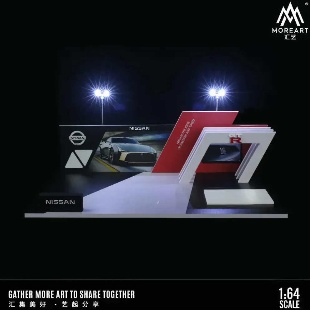 Nissan - Mässmonter - LED-belysning - 1:64