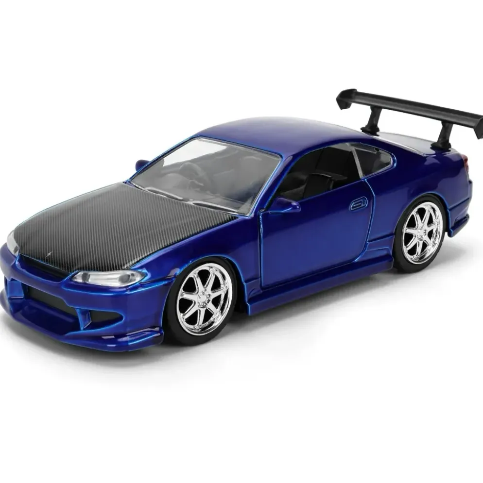 2001 Nissan Silvia (S15) - Blå - Pink Slips - Jada - 13 cm