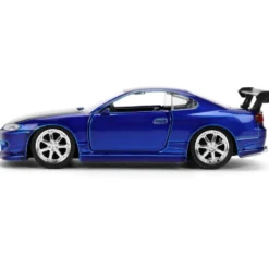 2001 Nissan Silvia (S15) - Blå - Pink Slips - Jada - 13 cm