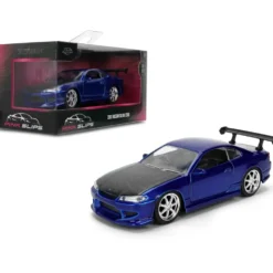 2001 Nissan Silvia (S15) - Blå - Pink Slips - Jada - 13 cm