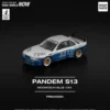Nissan Silvia S13 Pandem Moontech - Silver / Blå - 264 - Pop Race - 1:64