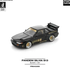 Nissan Silvia S13 Pandem - Svart - 289 - Pop Race - 1:64