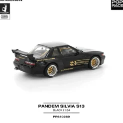 Nissan Silvia S13 Pandem - Svart - 289 - Pop Race - 1:64