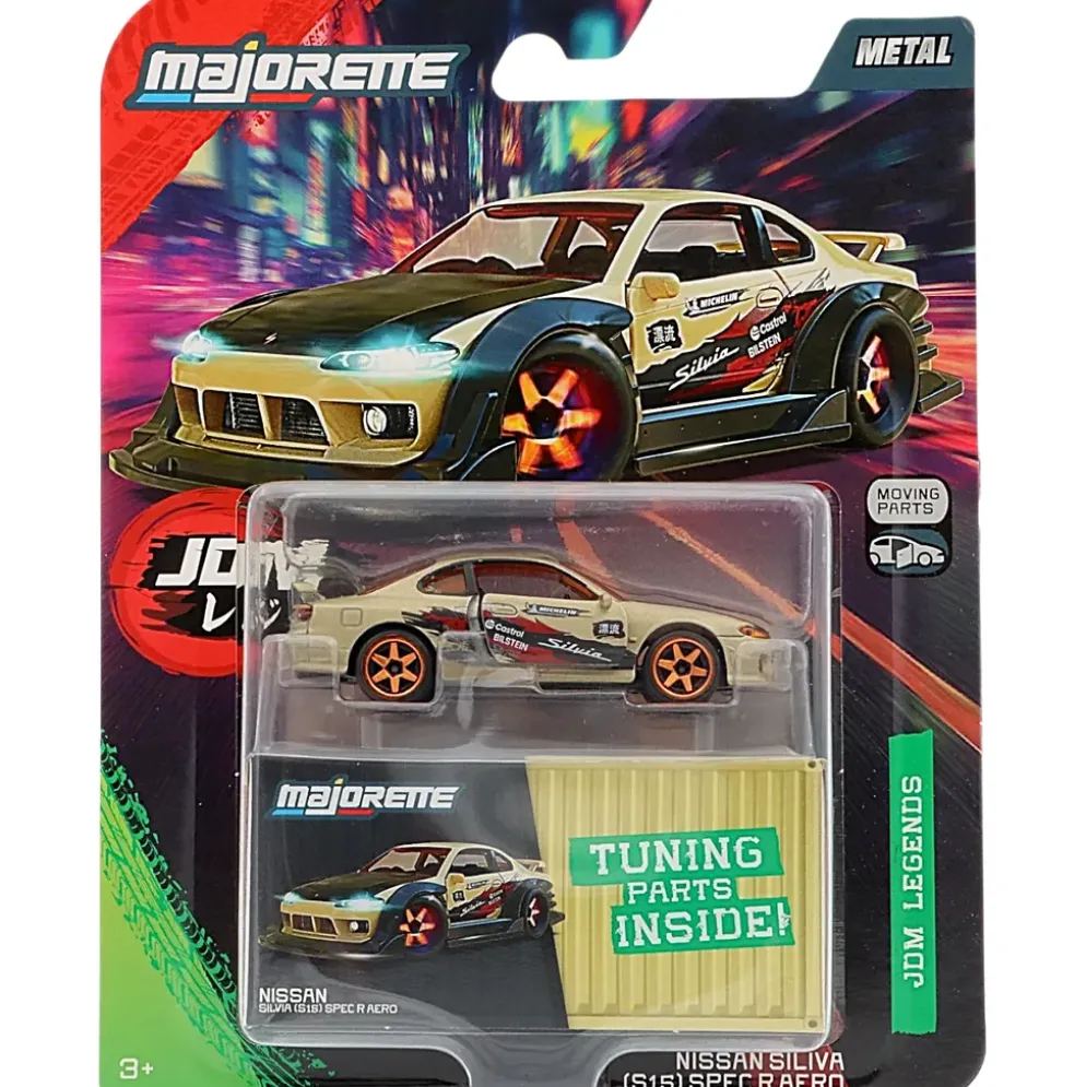 Nissan Silvia (S15) Spec R Aero - Guld - JDM Legends Deluxe - Majorette - 7 cm