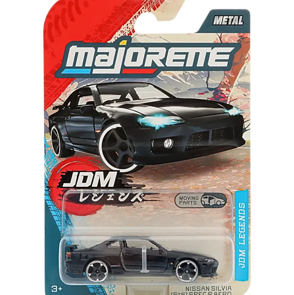 Nissan Silvia (S15) Spec R Aero - Svart - JDM Legends - Majorette - 7 cm