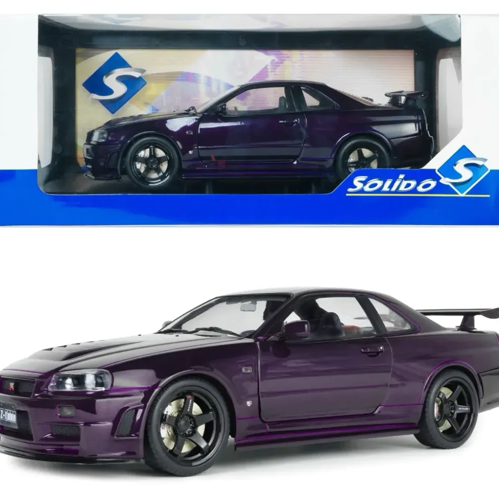 Nissan Skyline GT-R (BNR34) Z-Tune - Lila - 1999 - Solido - 1:18