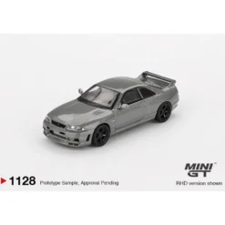 Nissan Skyline GT-R Dark Metal Gray (NISMO BCNR33 CRS Version) - Grå - 1128 - Mini GT - 1:64