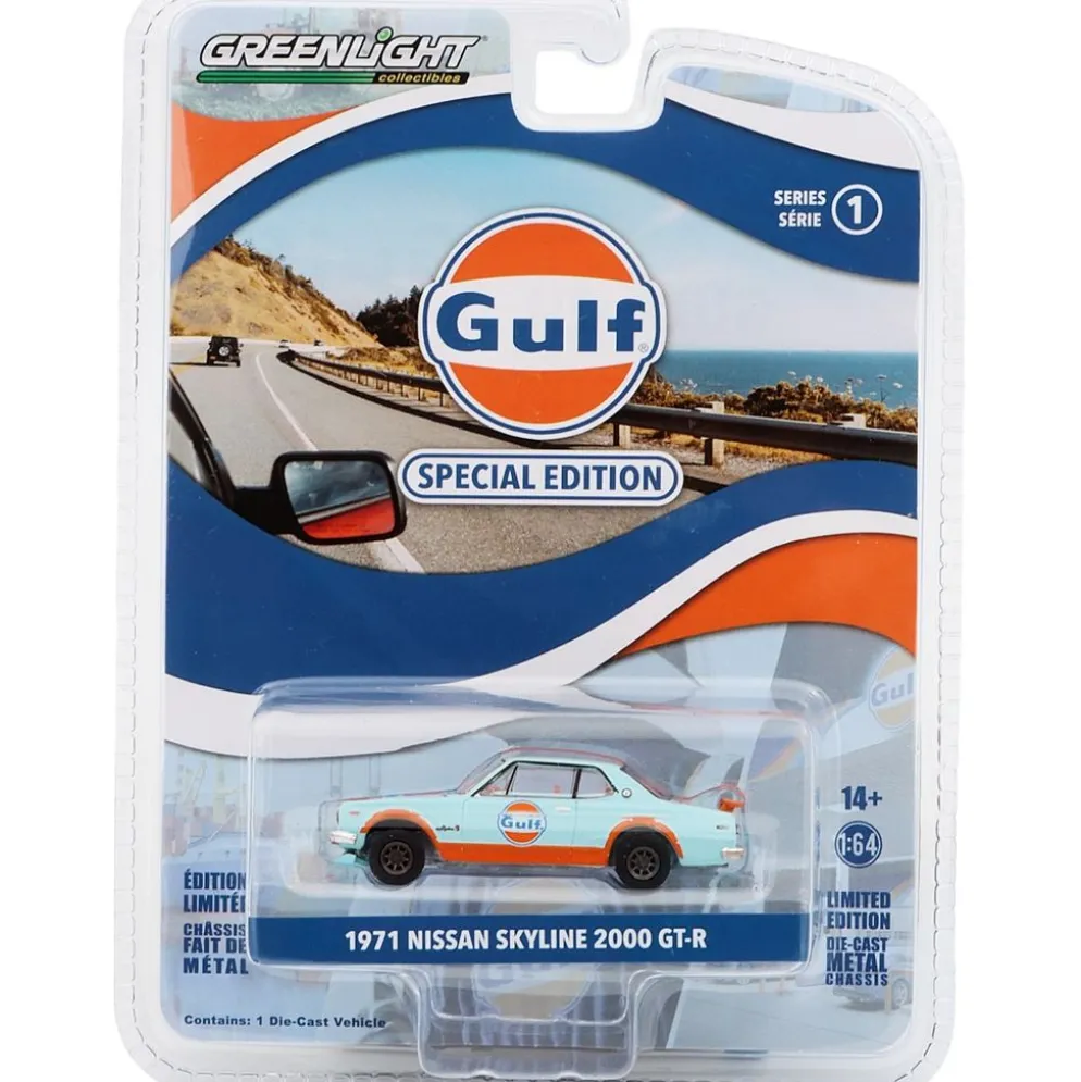 1971 Nissan Skyline 2000 GT-R - Gulf - GreenLight - 1:64