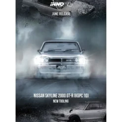 Nissan Skyline 2000 GT-R (KPGC10) - Silver - Inno64 - 1:64