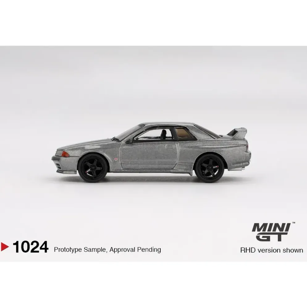Nissan Skyline GT-R (NISMO BNR32 CRS Version) Dark Metal Gray - Grå - 1024 - Mini GT - 1:64