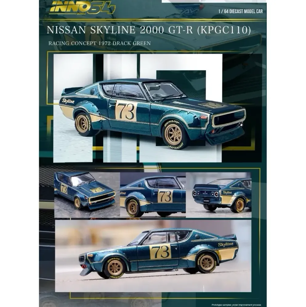 Nissan Skyline 2000 GT-R - Racing 1972 - Inno64 - 1:64